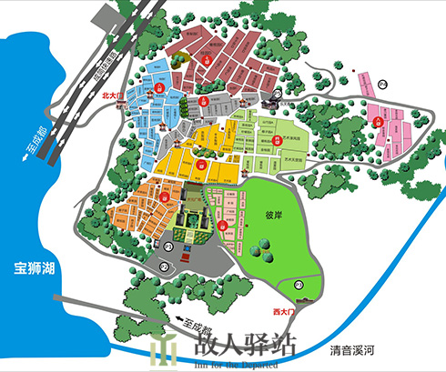 长松寺公墓园区分布图